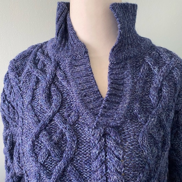 Aran Crafts Navy Wool sweater - Picture 9 of 15